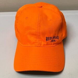 Redhead 1856 Men's Blaze Orange Hunter Baseball Hat Adjustable Velcro